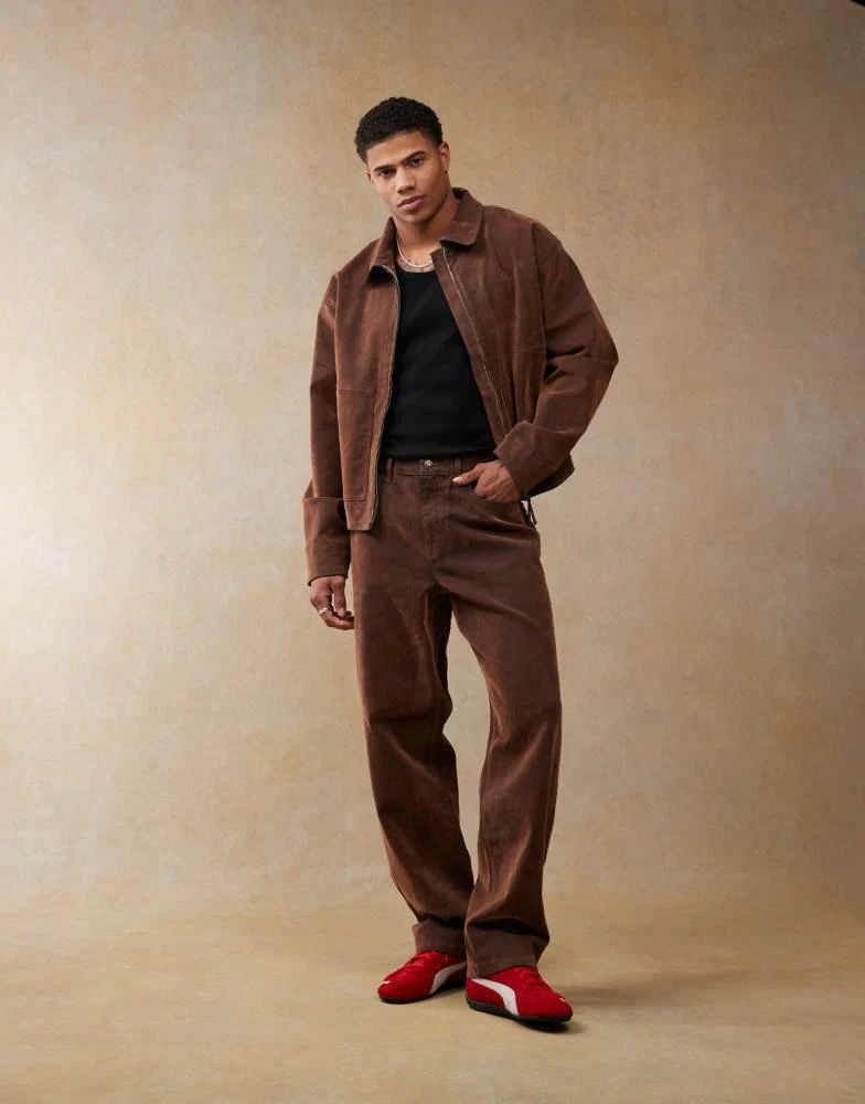ASOS ASOS DESIGN co-ord baggy jeans in tan 1