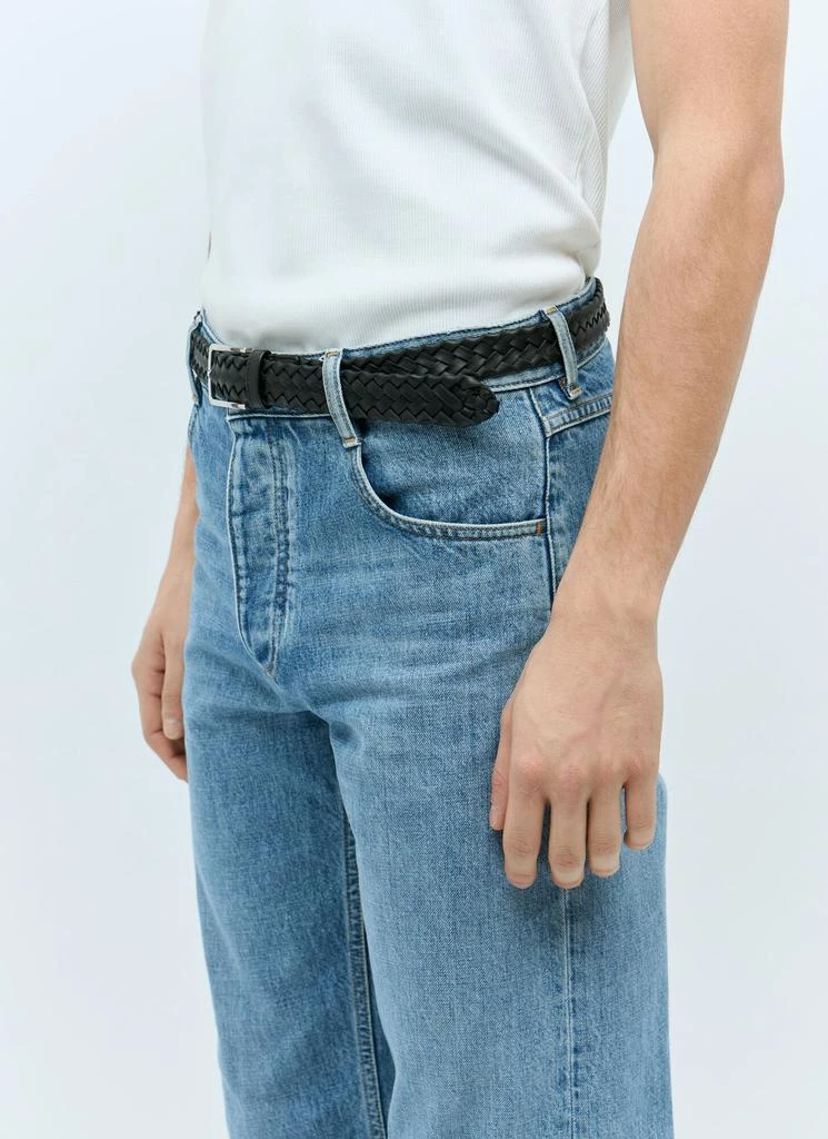 Bottega Veneta Intreccio Loop Leather Belt 3
