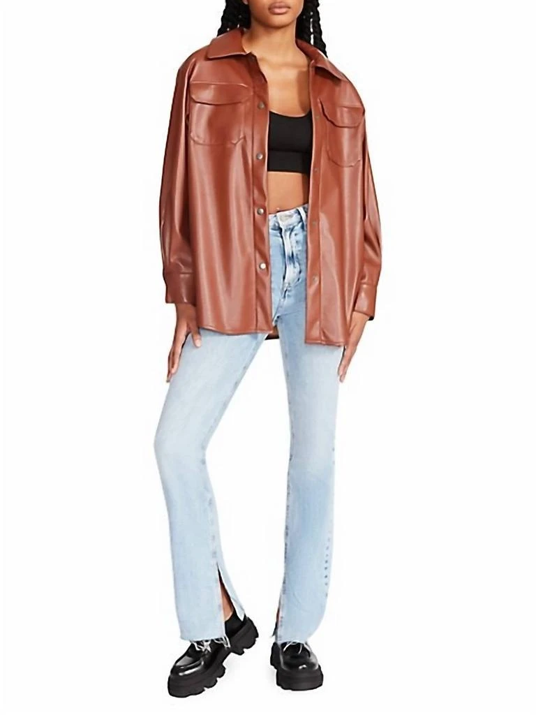BB Dakota Bb Dakota - Brooklyn Vegan Leather Shacket 4