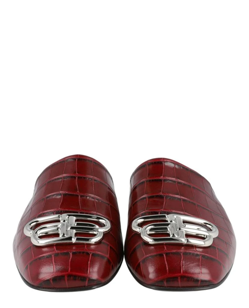 Balenciaga Croc Embossed Leather Cosy BB Mule 5