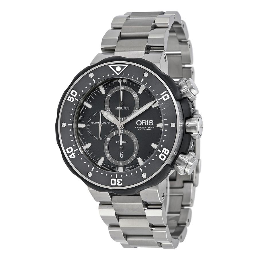 Oris ProDiver Chronograph Automatic Black Dial Men's Watch 01 774 7683 7154 MB