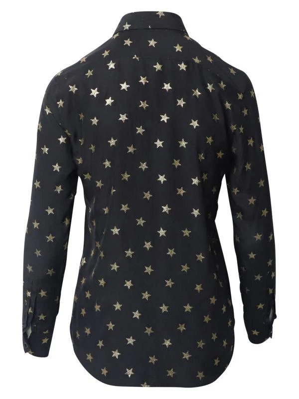 Yves Saint Laurent Star-Print Silk Button Down Shirt 3