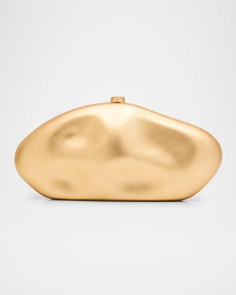 Cult Gaia The Caldera Metallic Leather Clutch Bag 1