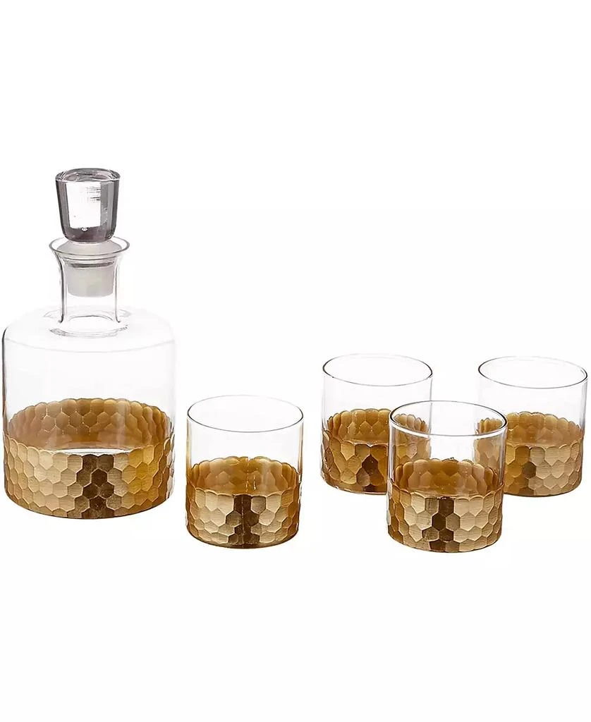 American Atelier Daphne Decanter and Whiskey Glass Set, 5 Piece