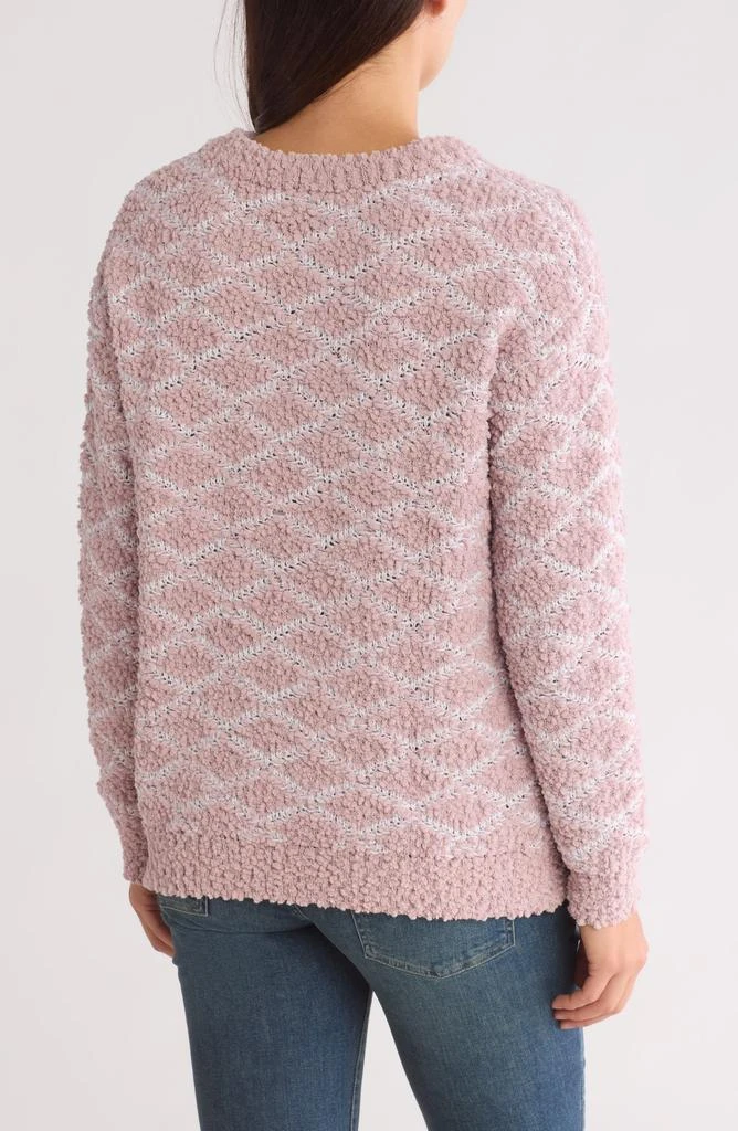 Bobeau Diamond Popcorn Stitch Sweater 2