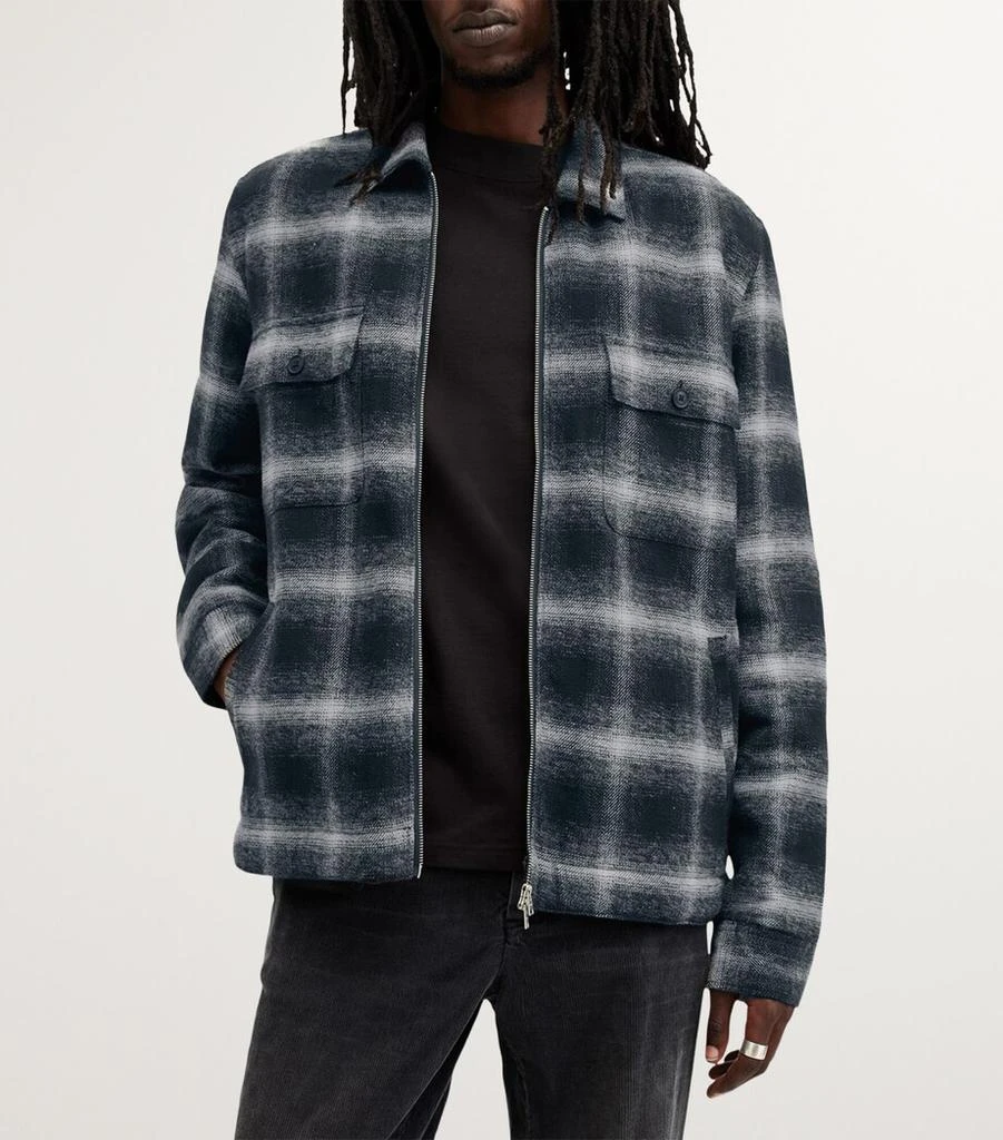 ALL SAINTS Cotton Brushed Check Marley Jacket 3