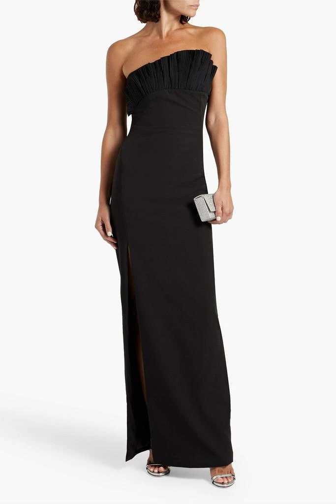 stretch jersey dresses Formal Prom Sheath Beaded Lace Floor-Length Lace Gown 62120 by Clarisse 6 / Flamingo main image 1