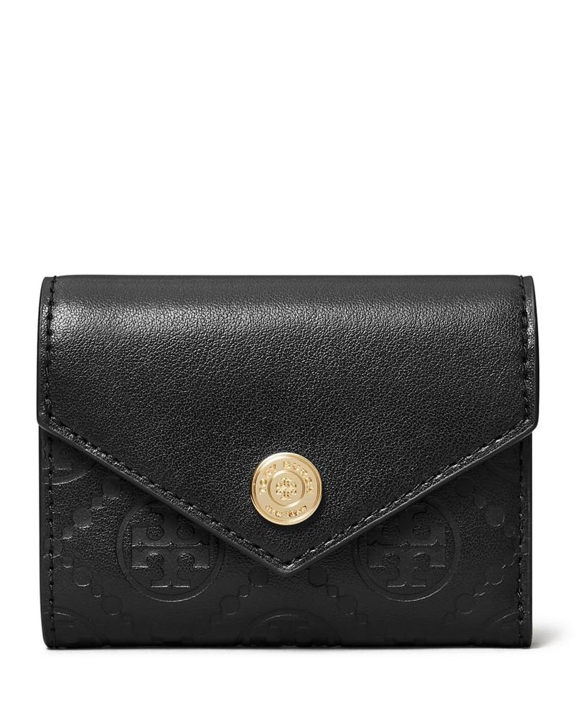 ToryBurch ★ T Monogram Leather Small Envelope Wallet T Monogram Leather Small Envelope Wallet: Women's Designer