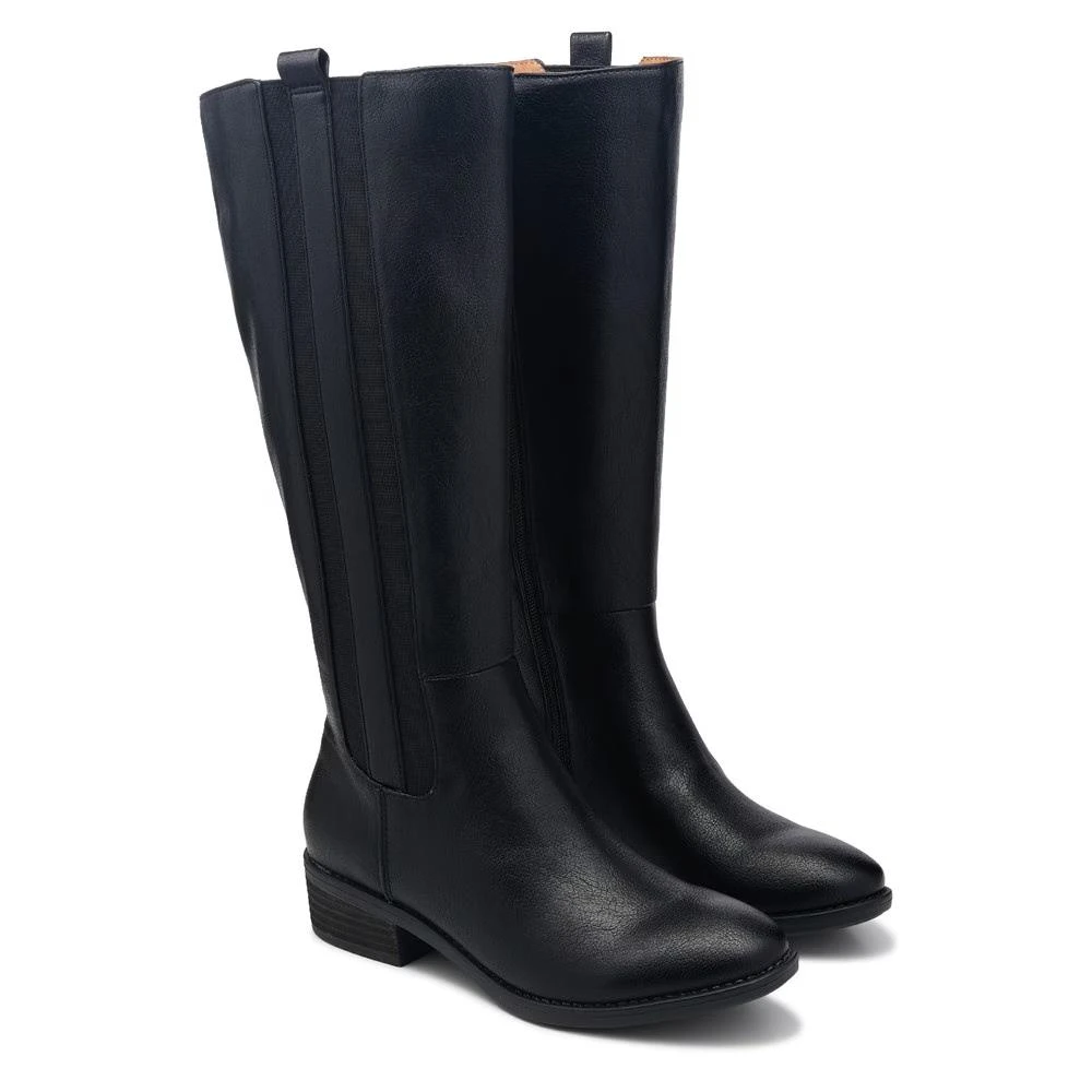 EuroSoft Callah Boots Women's US 9 Black Faux Leather Zipper Knee-High ZOGG117 1