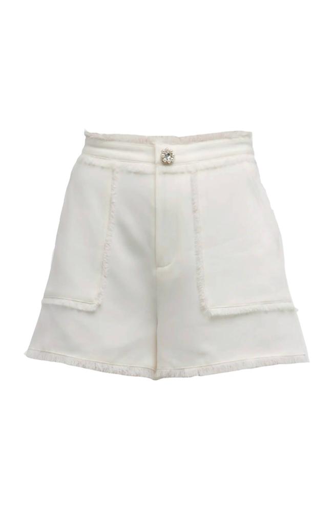 Cinq a Sept Pearl Ditsy Flower Shorts In Ivory