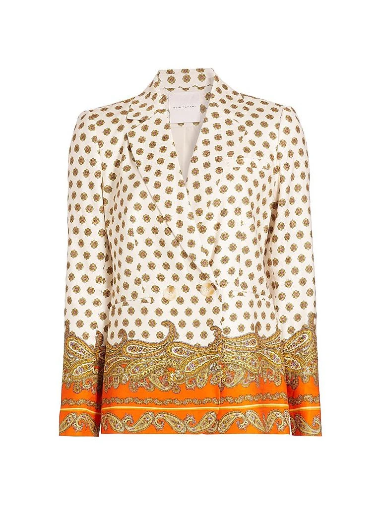 Tahari Karter Paisley Linen-Blend Blazer 1