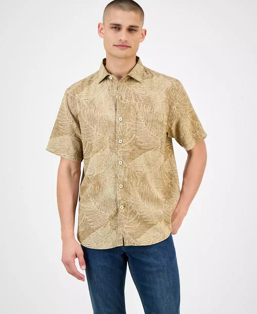 Tommy Bahama Men's Sand Desert Leaf-Print Linen Shirt