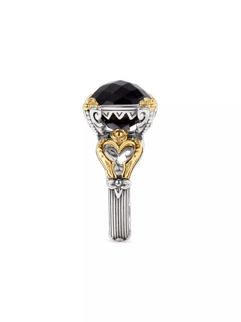 Konstantino Anthos Solis Sterling Silver, 18K Yellow Gold & Black Onyx Ring 2