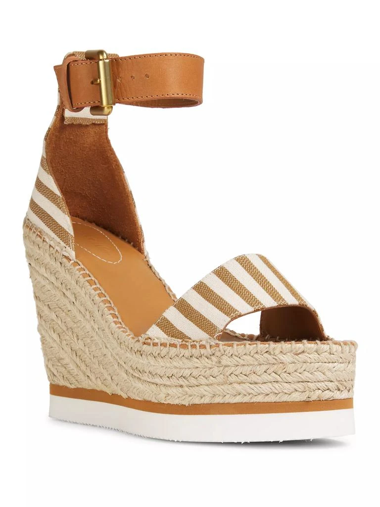 See by Chloé Glyn 110MM Striped Espadrille Platform Wedge Sandals 2