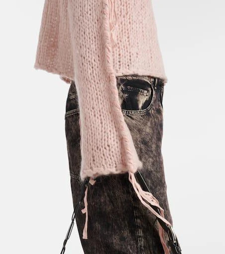 Acne Studios Cropped open knit sweater 5