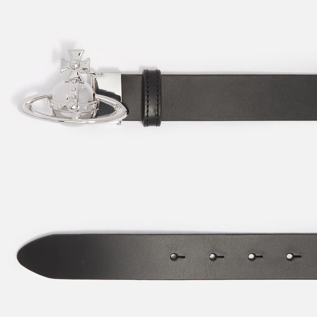Vivienne Westwood Orb Buckle Palladio Leather Belt 3