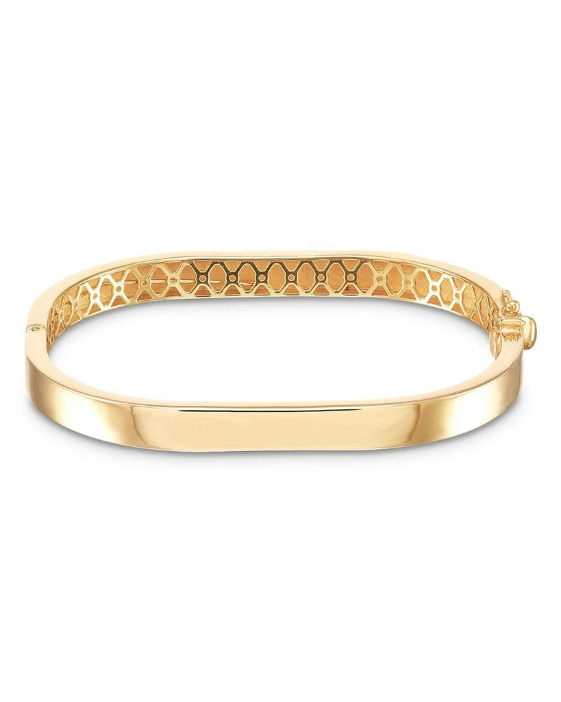 Alberto Amati 14K Yellow Gold Cushion Hinged Bangle Bracelet 1