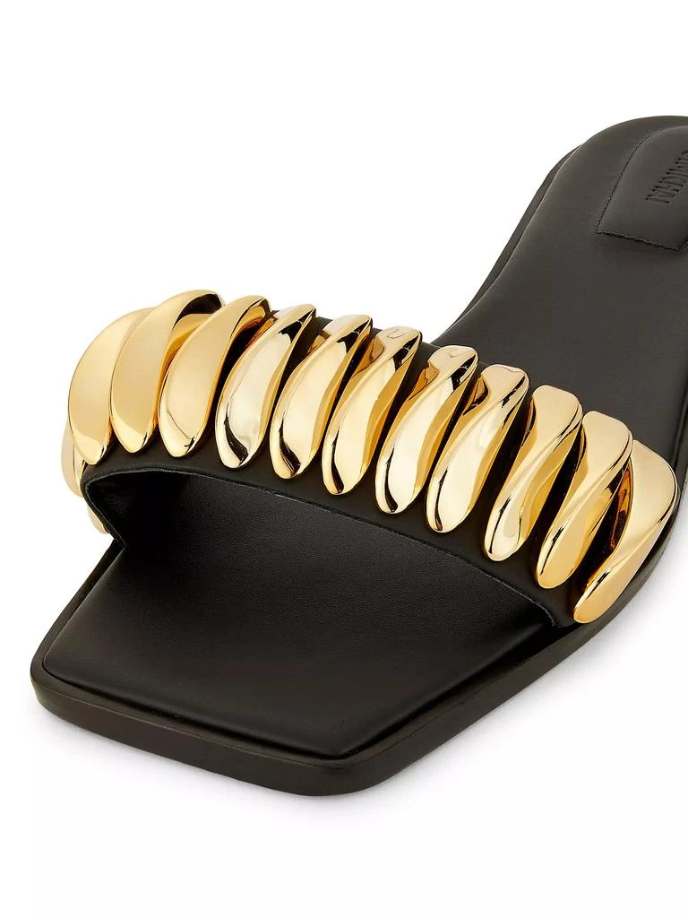 SIMKHAI Ripple Leather Slides 5