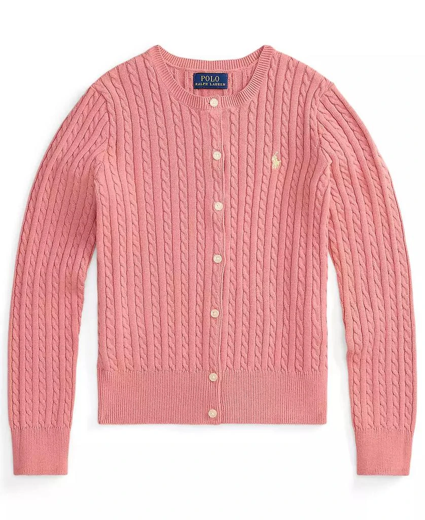 Ralph Lauren Girls
 7-16 Mini-Cable Button Front Cardigan 1