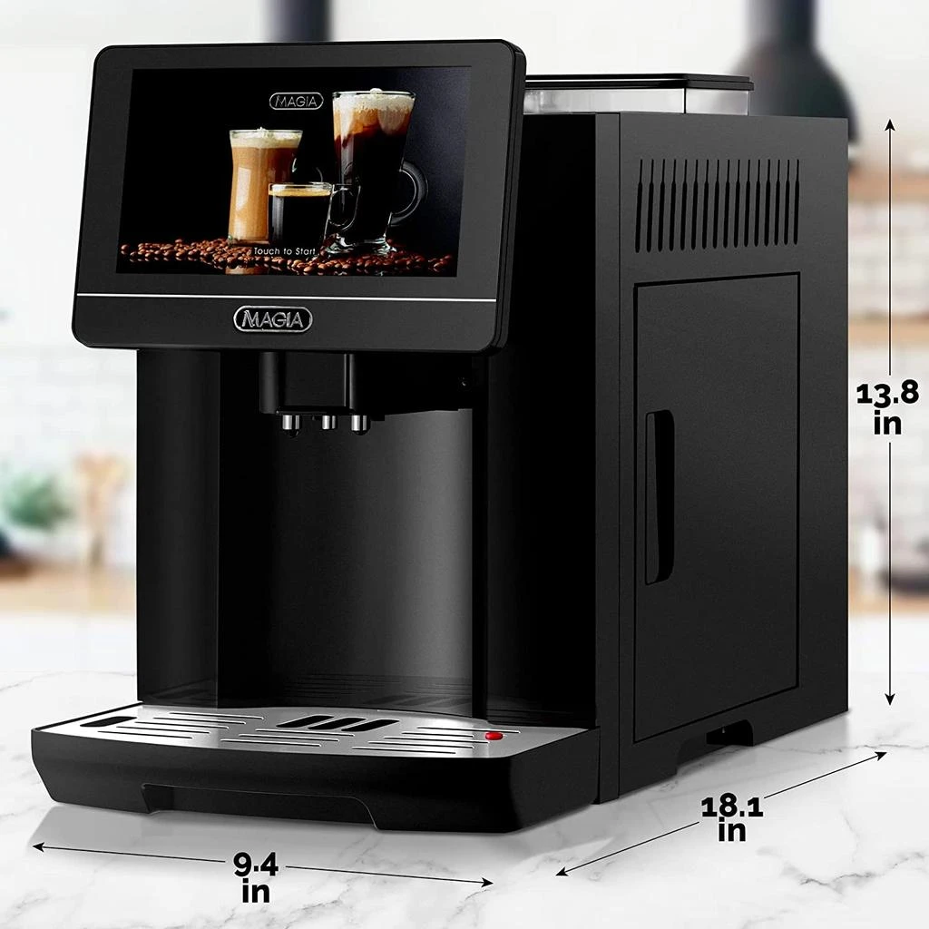 Zulay Kitchen Super Automatic Coffee Espresso Machine, Espresso Coffee Maker With Easy To Use 7” Touch Screen, 20 Coffee Recipes, 10 User Profiles 5