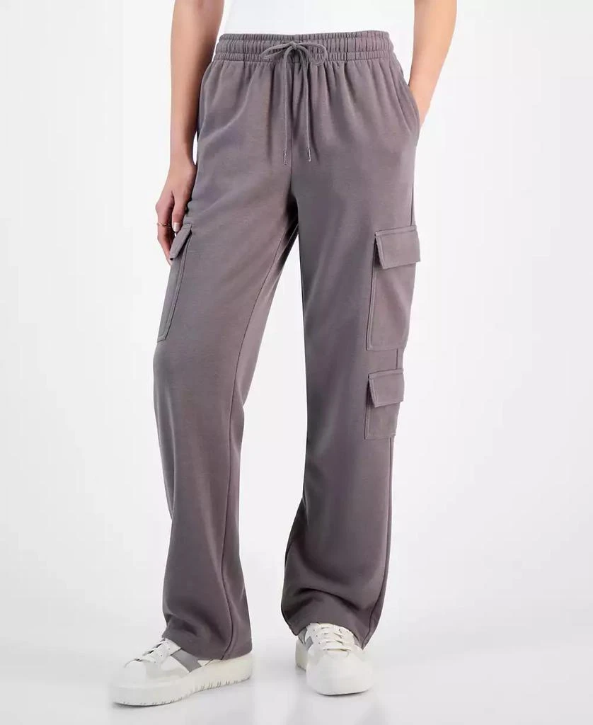 Hippie Rose Juniors' High-Rise Wide-Leg Cargo Sweatpants 1