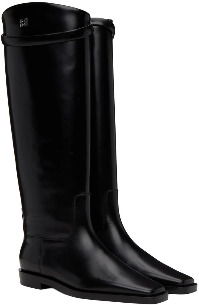 Totême Black 'The Riding Boot' Tall Boots 4