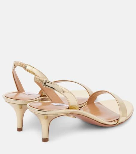 Aquazzura So Nude 50 mirrored leather sandals 2