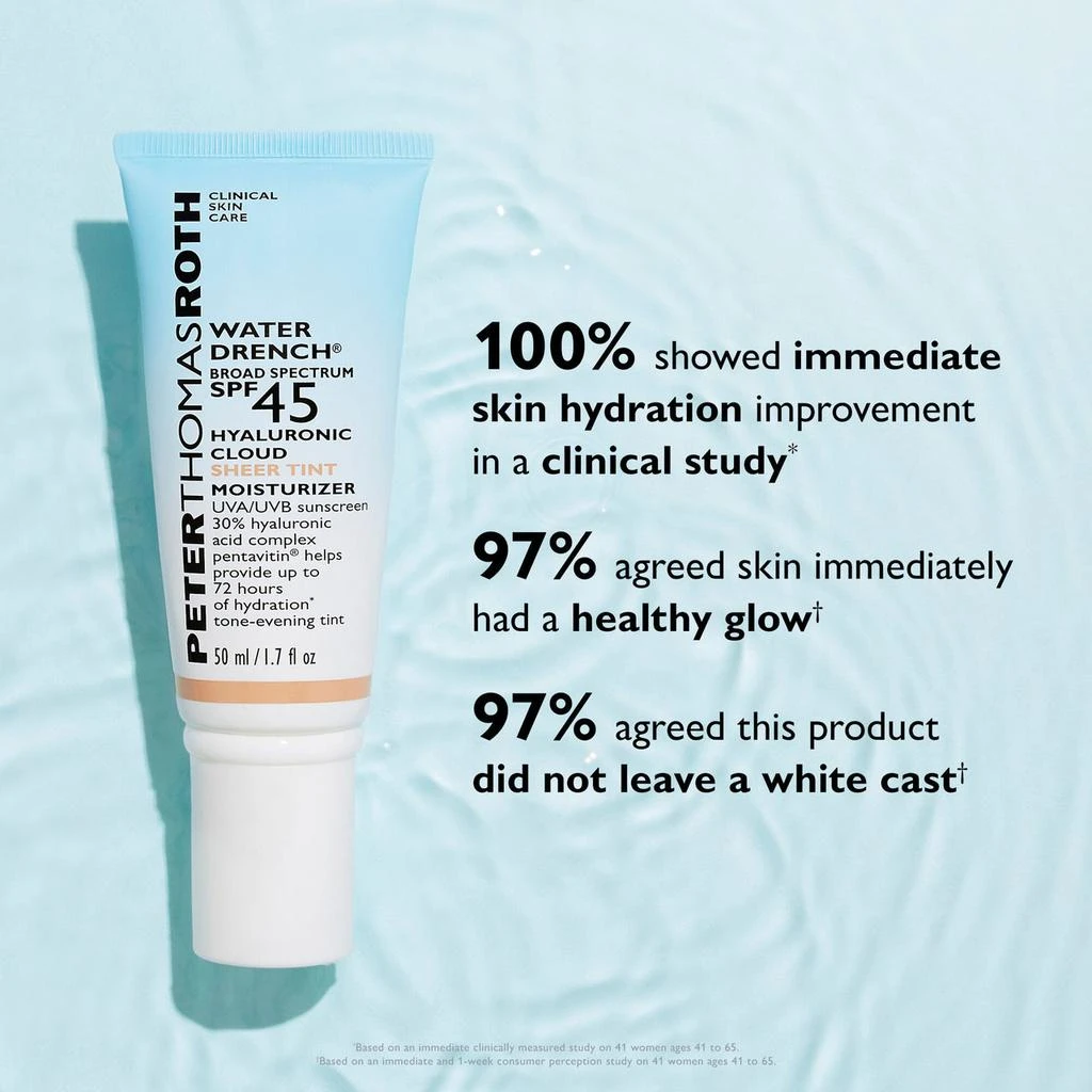 Peter Thomas Roth Water Drench Broad Spectrum SPF 45 Hyaluronic Cloud Sheer Tint Moisturizer|50 ml / 1.7 fl oz 6