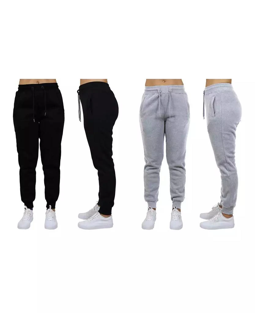 Galaxy By Harvic Women's Loose Fit Fleece Jogger Sweatpants, Pack of 2 2