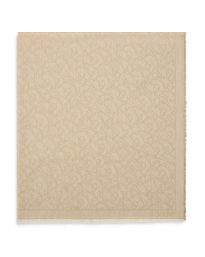 Burberry B Charm Lightweight Square Wool Scarf 2