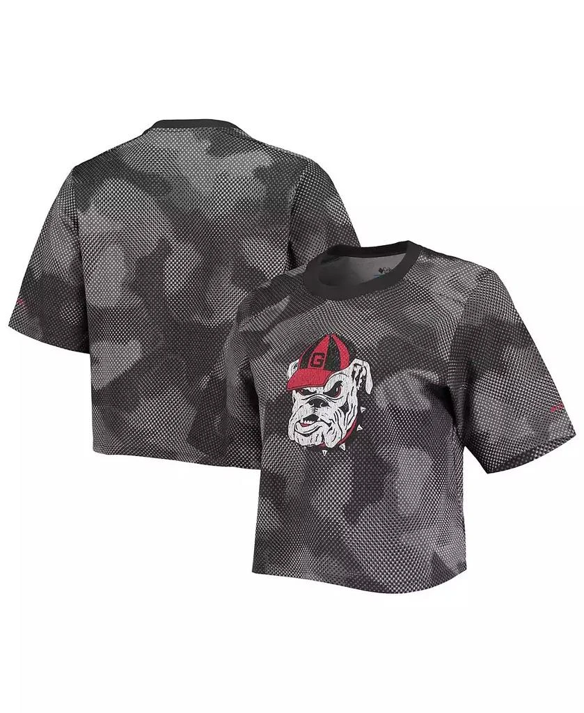 Columbia Women's Gray, Black Georgia Bulldogs Park Camo Boxy T-shirt 1