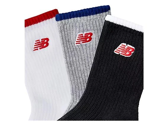 New Balance Kids Patch Logo Midcalf Socks 3 Pack 3