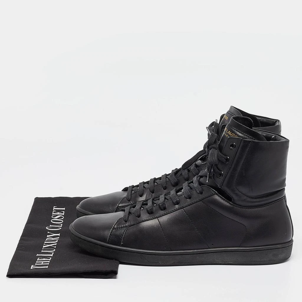 Yves Saint Laurent Saint Laurent Black Leather High Top Sneakers Size 43 9