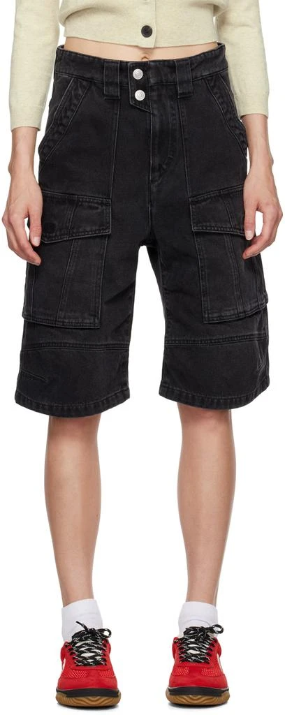 Isabel Marant Black Hortens Denim Shorts 1