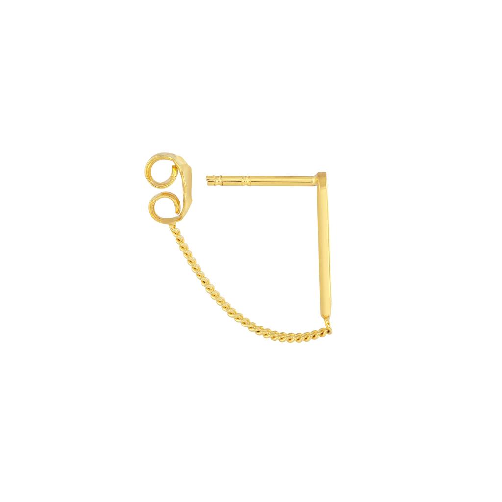 SSELECTS Front To Back Paper Clip & Curb Earrings
