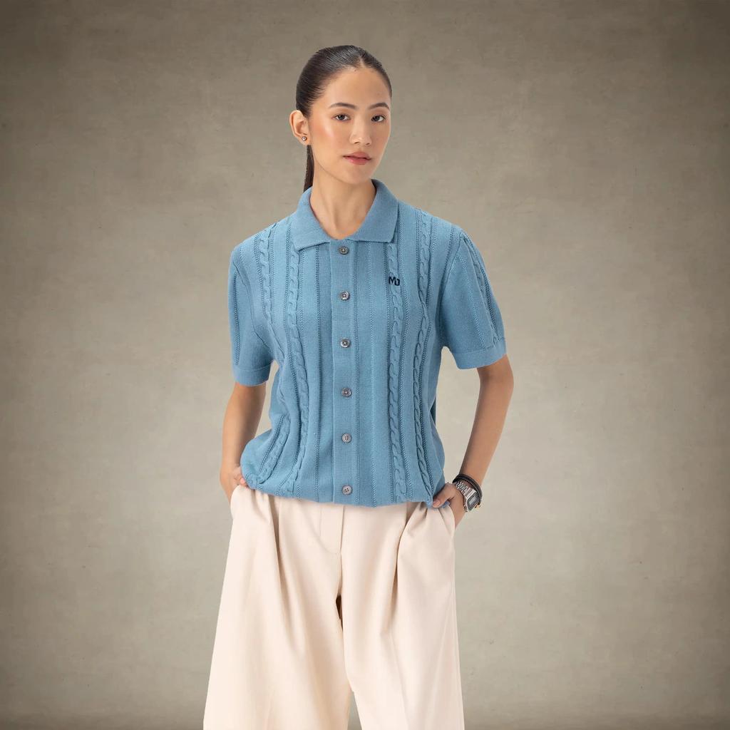 Members Only Women's JC Polo Cable Sweater