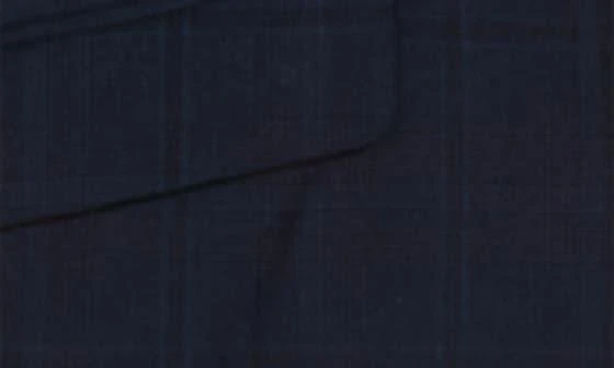 SAVILE ROW CO Navy Plaid Peak Lapel Suit 7