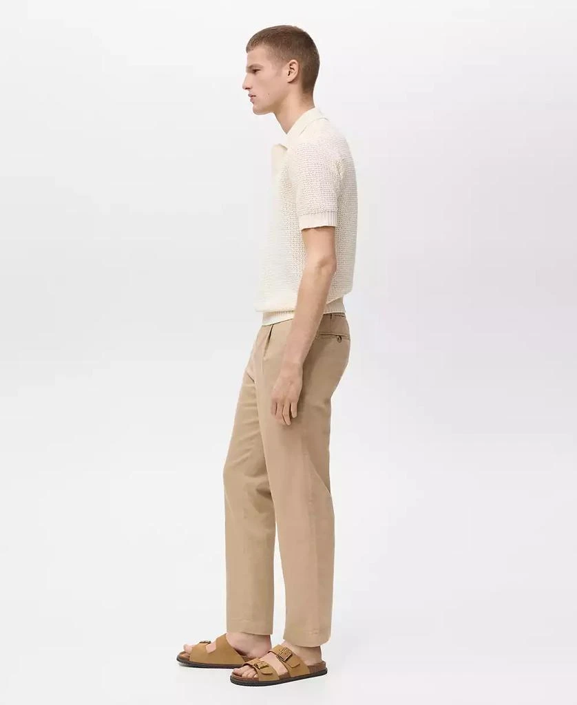 Mango Men's Slim-Fit Linen-Blend Drawstring Pants 4