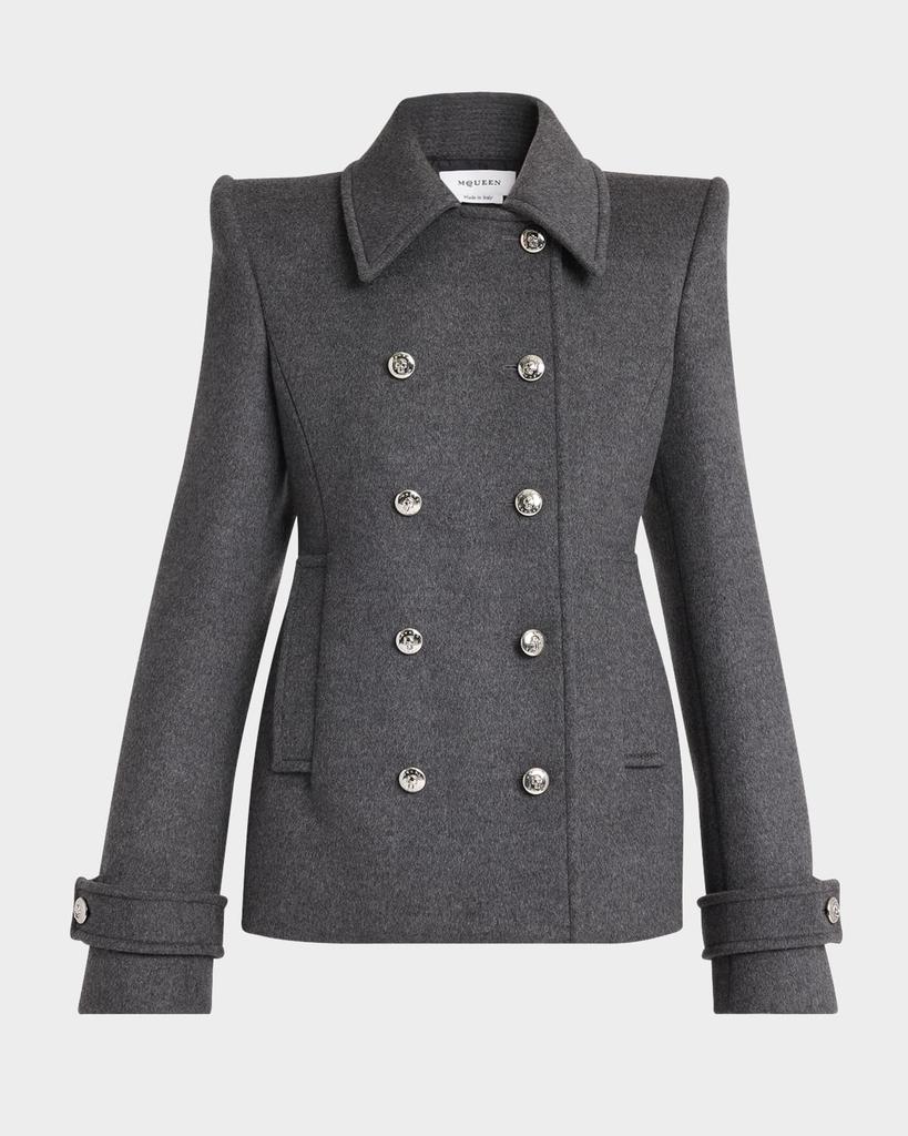 Alexander McQueen Doble-Breasted Wool-Cashmere Coat