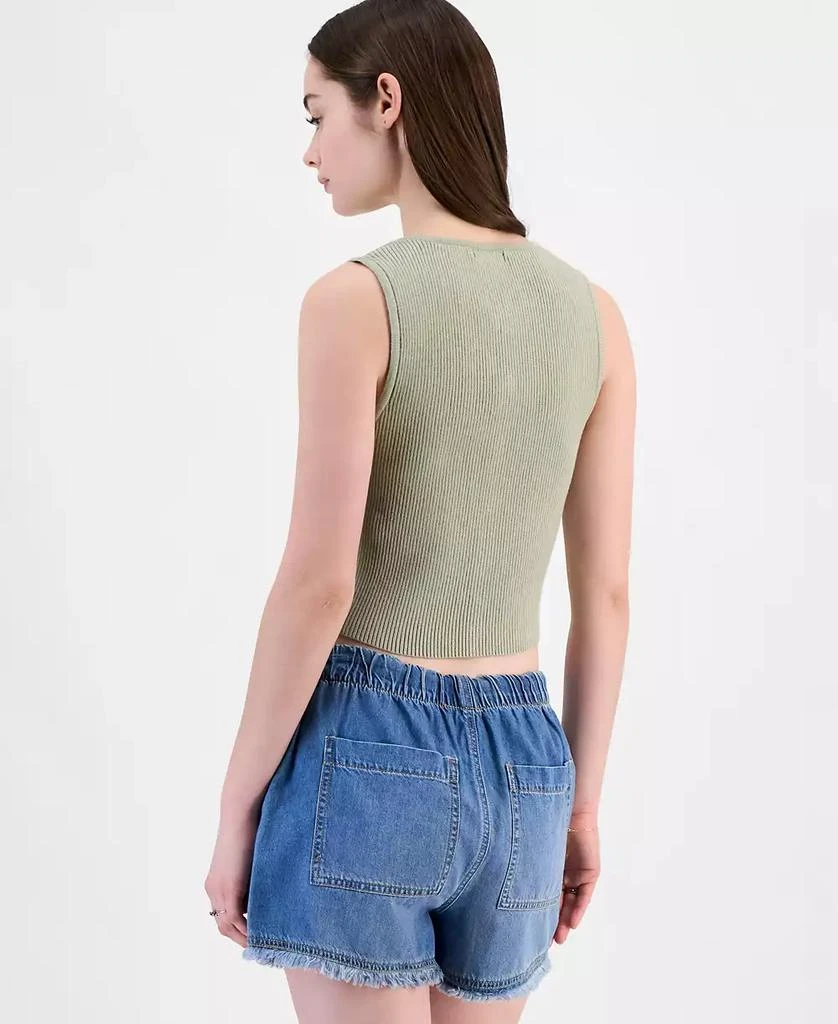 Ultra Flirt Juniors' Button Front Ribbed Sweater Tank 4