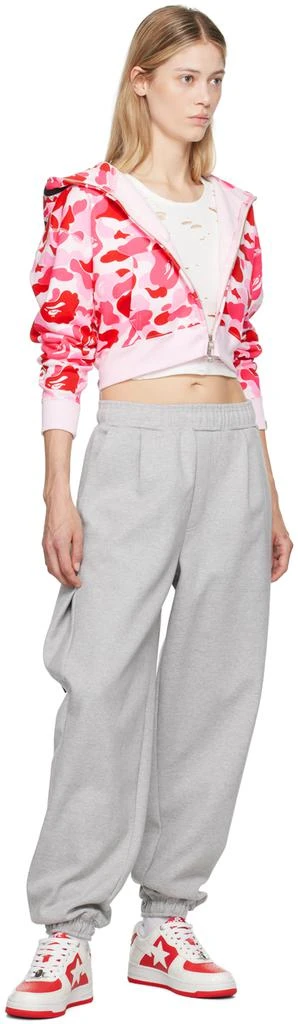 Bape Pink ABC Camo Crystal Stone Shark Hoodie 5