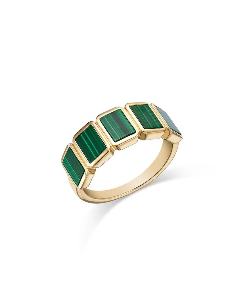 Bloomingdale's Fine Collection Malachite Ring in 14K Yellow Gold 1