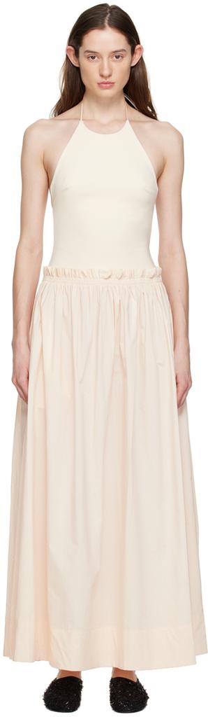 Esse Studios Off-White Halter Maxi Dress