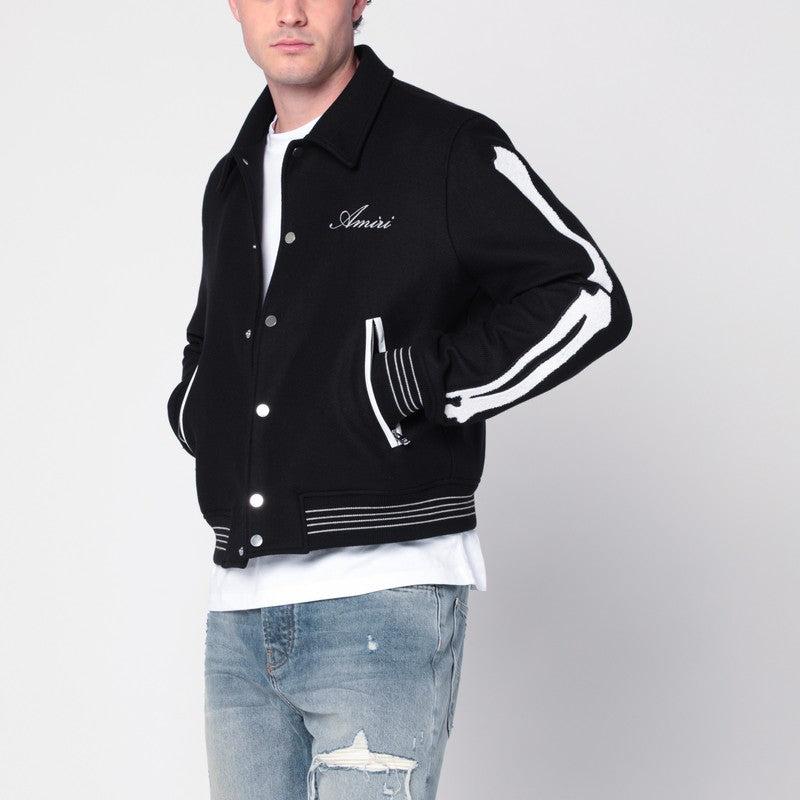 AMIRI Men's Wool Blend Jacket With Logo