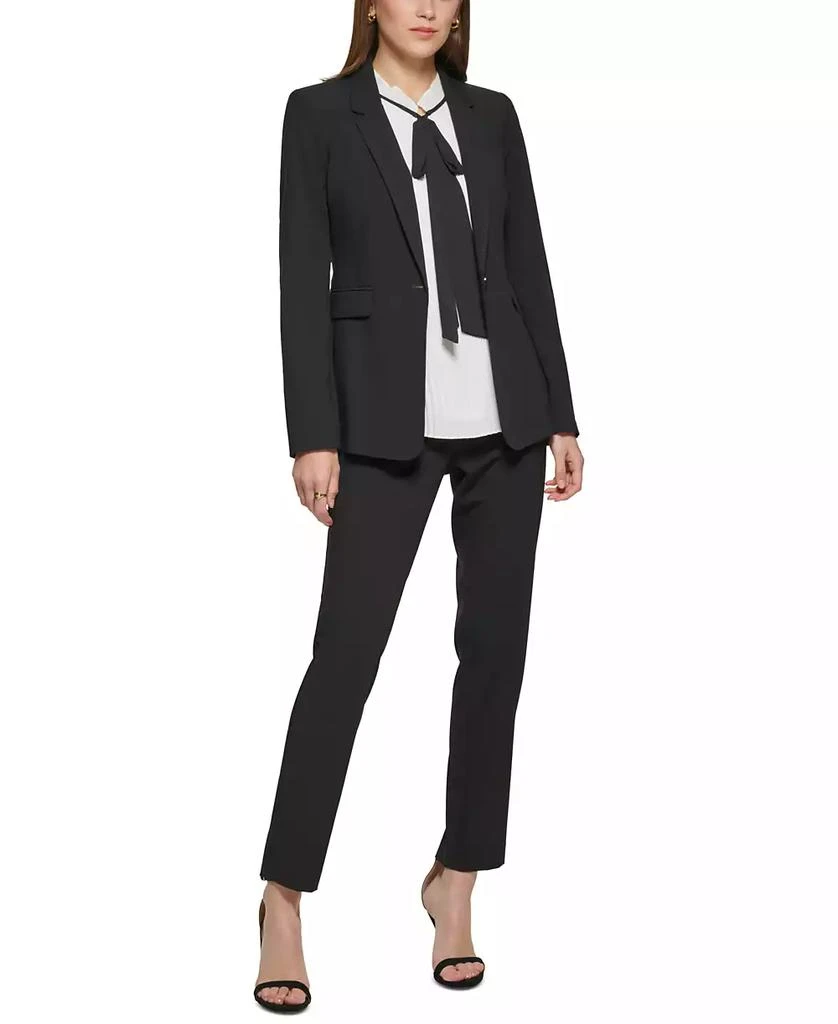 DKNY Petites Pick-Stitch Single-Button Blazer, Created for Macy's 4