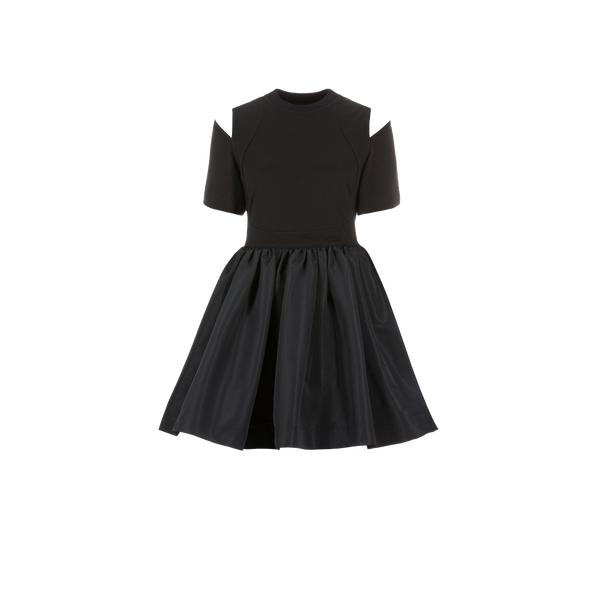 Alexander Mcqueen Bi-material skater dress