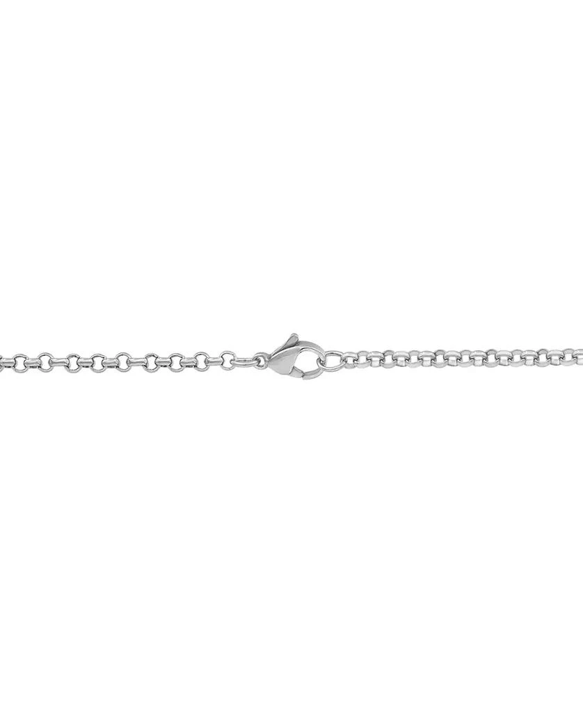 Macy's Men's Cubic Zirconia Cross 24" Pendant Necklace in Stainless Steel 2