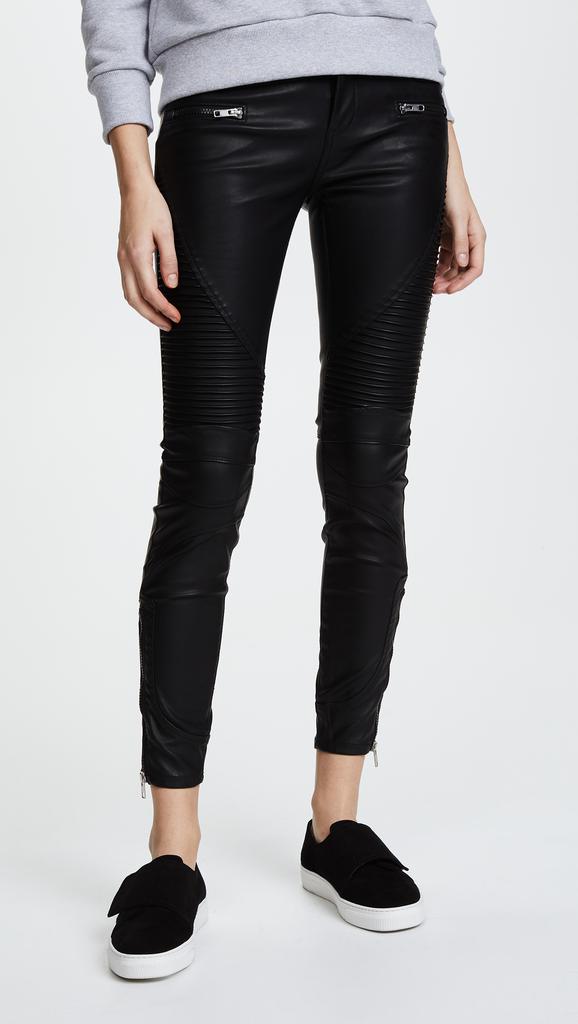 BLANKNYC Black Vegan Leather Moto Pants