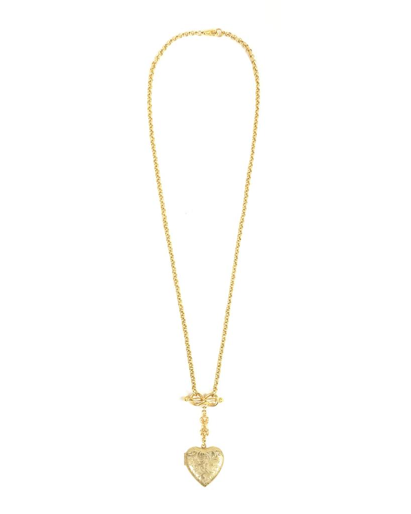 BEN-AMUN Chain and Heart Locket Necklace