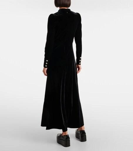 flounce sleeve midi dress Navy Faux Wrap Flounce Sleeve Floral Midi Dress – LoveLindsey